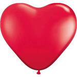 Ballonnen hartvorm 30cm 8st - Rood