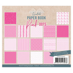 Card deco Paper book - Pink dots