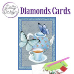 Diamonds Card - Theepot en vlinders