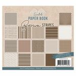 Card deco Paper book - Brown stripes