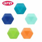 Opry Siliconen kralen hexagon 17mm - 5st