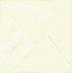 Vierkante envelop ivoor 14x14cm 10st