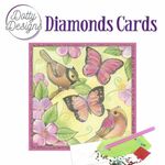 Diamonds cards - Roze vlinders