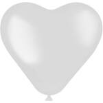 Heart balloons 25cm 8st - Coconut White