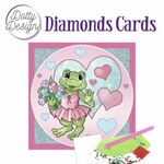 Diamonds cards - Kikker met bloemen