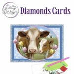 1098 Dotty designs diamonds cards - Koeien - 10x15cm