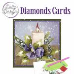Diamonds cards - Candle with Purple Bow