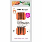 06884 Pony black chenille 14mm