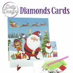 Diamond easel card - Santa