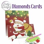 Diamond easel card - Santa with Bell