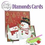 Diamond easel card - Two Snowmen 