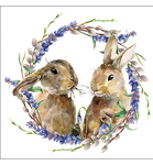 Servetten - Rabbit Wreath 5st