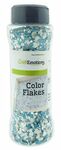 Color Flakes - Graniet Aquablauw/Wit 90g