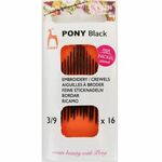04896 Pony black crewels 3-9mm