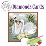 Diamonds cards - White Swans