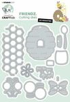 Ccl-fr-cd525 Studio light snij stencil Creative Craftlab Friendz - Accessoires - Bijen en honing - 130x115mm - 12 malletjes