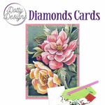 Diamonds cards - Red and Yellow Flowers