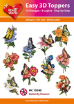 3D Easy design - Butterfly Flowers 10st