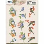 JA - Vintage Birds - Stone Birdhouse