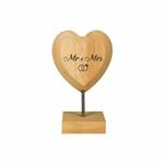 Wooden Hearts - Mr and Mrs