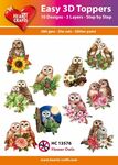 3D Easy design - Flower Owls 10st