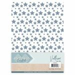 Card Deco - Vellum A4 - Stars Blue 6st