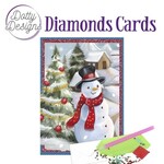 Diamonds cards - Snowman in a Christmas