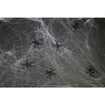 Spinnenweb met 6 spinnen - Wit - 100gr