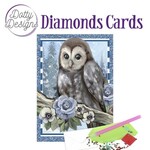 Diamonds cards - Owl with Ice Flowers