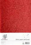 Eazycraft Glitterpapier A4 - Kerstrood