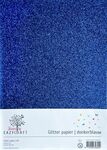 Eazycraft Glitterpapier A4 - Donkerblauw