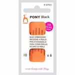 07921 Pony black bead embroidery 10mm