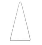 673-01 Metaalring driehoek wit 20x10cm