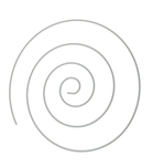 Metalen spiraal - Cirkel - wit 23.5cm