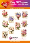 3D Easy design Vintage Flowers & Papers