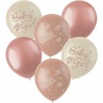 Balloons - Baby Girl - 33cm 6st