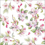 Servetten - Spring Blossom Wit 5st