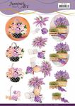 3D Knipvel - JA - Purple Flowers