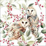 Servetten - Barn Owl Couple 5st