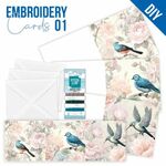 NIEUW Stdopp001 Stitch and Do - Embroidery Cards 01 - Blue Birds