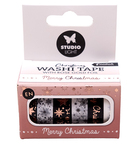 Washi Tape black/white EN Rose - Kerst