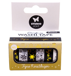 Washi Tape black/white NL Gold - Kerst