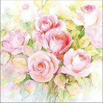 Servetten - Watercolour Roses 5st