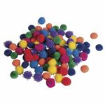 75445990 Pompon mix 10mm Regenboog 96st