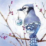 Servetten - Blue Jay blue 5st