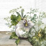 Servetten - Green and White Pumpkin 5st