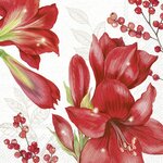 Servetten - Elegant Amaryllis cream 5st