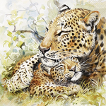 Servetten - Leopard Family 5st