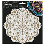 Dot Painting MDF + Stencil 20cm Peony