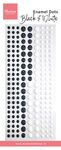 Pl4537 Enamel dots - black & white 198st